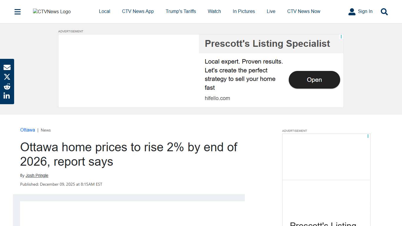 Ottawa Real Estate: Ottawa home prices to jump 2% in 2026