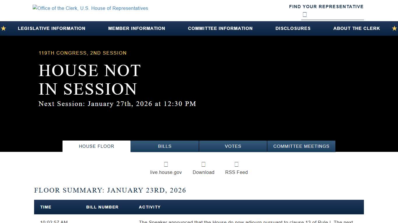 Office of the Clerk, U.S. House of Representatives